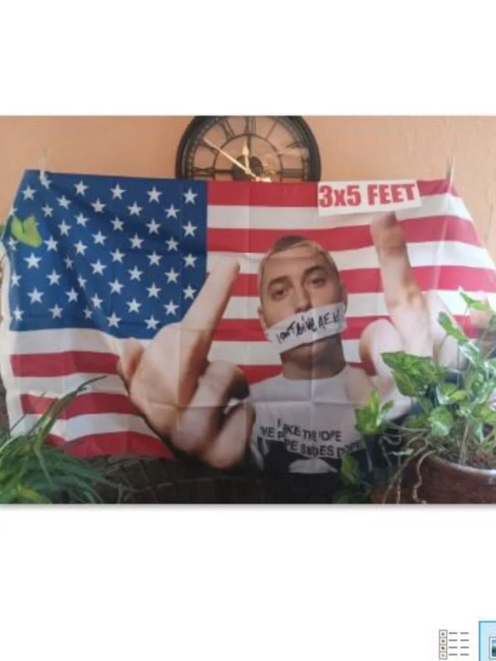 Eminem 3x5 Flag Middle Finger America Music Flag